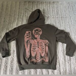 Dandy dark grey and pink hoodie